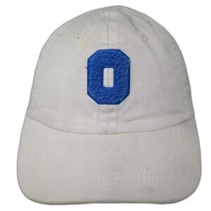 Zara Baseball Cap Beige Blue OS Strapback Chenille Patch Hat Adjustable Solid